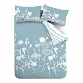 Bijela/plava posteljina za bračni krevet 200x200 cm Meadowsweet – Catherine Lansfield