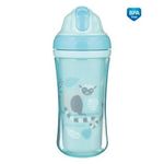 Canpol babies sportska boca sa slikonskom slamkom JUNGLE, 260 ml, plava