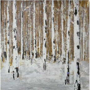 Slika 70x70 cm Birch Wood - Wallity