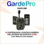 GARDEPRO 4G BATERIJSKA LOVAČKA KAMERA SA 32GB SD KARTICOM X60PLMB