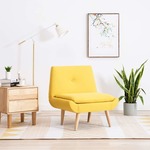 vidaXL Fotelja s presvlakom od tkanine 73 x 66 x 77 cm žuta