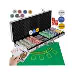 Kruzzel XXL Texas Holdem Poker Set 500 Alu Tructions. kofer