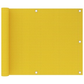VidaXL Balkonski zastor žuti 75 x 600 cm HDPE