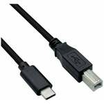 Roline USB kabel USB-C® utikač, USB-B utikač 3.00 m crna sa zaštitom 11028337