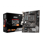 MSI B450M-A PRO MAX matična ploča, Socket AM4, AMD B450, 2x DDR4, max. 64 GB, ATX/mATX