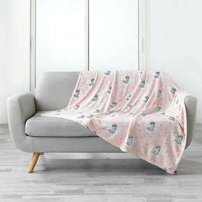 Ružičasta deka za bebe od mikroflanela 125x150 cm Petite Etoile – douceur d'intérieur