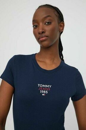 Tommy Jeans Majica 'ESSENTIAL' mornarsko plava / vatreno crvena / prljavo bijela