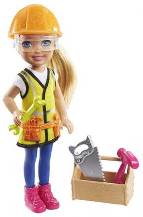 Mattel Barbie Chelsea po zanimanju je građevinski radnik