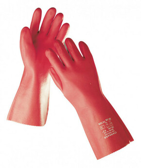 STANDARDNE rukavice natopljene 35cm. u PVC žutoj - 9