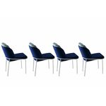 Set stolica (4 komada), Tamno plavaBijela boja