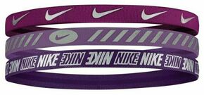 Bend za glavu Nike Metallic Hairbands 3.0 3P - active pink/light bordeaux/sangria