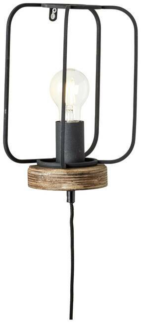 Brilliant Tosh 99499/66 zidna svjetiljka E27 drvo (tamno)