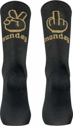 Northwave Sunday Monday Sock Black/Gold L Biciklistički čarape
