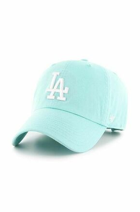 Pamučna kapa sa šiltom 47brand MLB Los Angeles Dodgers boja: tirkizna