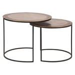 Metalni okrugli stolići za kavu u setu 2 kom u brončanoj boji ø 55 cm Circle – LABEL51