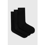 Čarape Jack &amp; Jones za muškarce, boja: crna - crna. Visoke čarape iz kolekcije Jack &amp; Jones. Model izrađen od elastičnog materijala. U setu tri para.