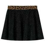 vidaXL Dječja suknja s uzorkom leoparda na pojasu crna 116