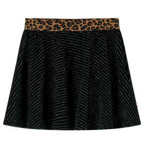 VidaXL Dječja suknja s uzorkom leoparda na pojasu crna 116