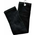 Longridge Blank Luxury 3 Fold Golf Towel Black