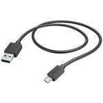 Hama USB kabel za punjenje USB 2.0 USB-A utikač, USB-Micro-B utikač 1 m crna 00201584