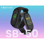 Forever FitBand SB-50 pametna narukvica, Bluetooth 5.0, aplikacija, vodoodporna IP65, crna