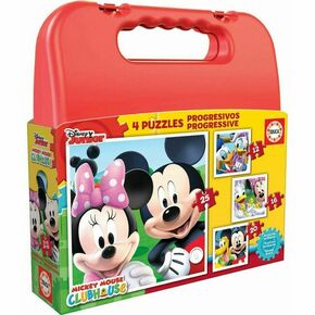 Set 4 Puzzle Disney Mickey Mouse Progressive Educa (12-16-20-25 pcs)