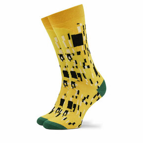 Visoke unisex čarape Curator Socks Kiss Žuta