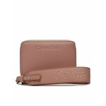Veliki ženski novčanik Calvin Klein Gracie Wallet W/Strap Md K60K611387 Ash Rose VB8