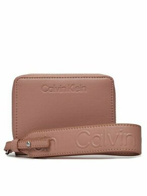 Veliki ženski novčanik Calvin Klein Gracie Wallet W/Strap Md K60K611387 Ash Rose VB8