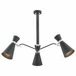 ARGON 1380 | Lukka Argon luster svjetiljka elementi koji se mogu okretati 3x E27 crno, krom