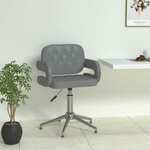 vidaXL Okretna blagovaonska stolica od umjetne kože siva