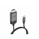 Kabel LINQ USB-C to HDMI 4K@60Hz, 2m, pleteni, sivi LQ48017