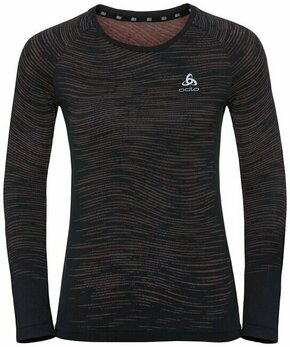 Odlo Blackcomb Ceramicool T-Shirt Black/Space Dye XS Majica za trčanje s dugim rukavom