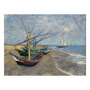 Reprodukcija slika Vincenta van Gogha - Fishing Boats on the Beach at Les Saintes-Maries-de la Mer