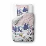 Dječja posteljina za krevet za jednu osobu od pamučnog satena 140x200 cm Pink Sky - Butter Kings