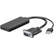 GOOBAY HDMI VGA/D-Sub + USB transformator Crno 5cm 67816