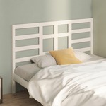 Uzglavlje za krevet bijelo 141 x 4 x 104 cm od masivne borovine
