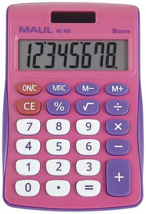 Maul MJ 450 stolni kalkulator ružičasta Zaslon (broj mjesta): 8 baterijski pogon