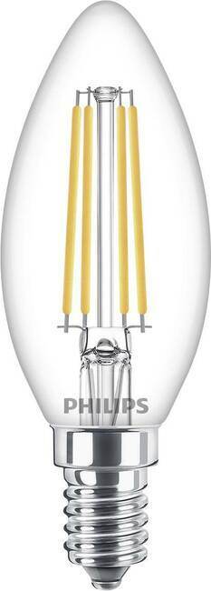 Philips Lighting 76219300 LED Energetska učinkovitost 2021 E (A - G) E14 oblik svijeće 6.5 W = 60 W toplo bijela (Ø x D) 3.5 cm x 9.7 cm 1 St.