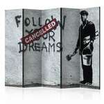 Paravan u 5 dijelova - Dreams Cancelled (Banksy) II [Room Dividers] 225x172