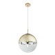 GLOBO 15857 | Varus Globo visilice svjetiljka 1x E27 mesing, prozirno, zlatno