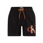 Calvin Klein Swimwear Kupaće hlače narančasta / crna