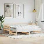 Dnevni krevet na razvlačenje 90 x 190 cm od masivne borovine
