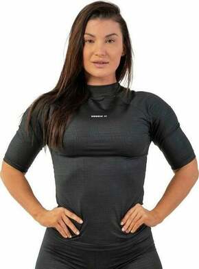 Nebbia Python SnakeSkin Mid Sleeve T-Shirt Black M Majica za fitnes
