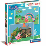 Puzzle Peppa Pig Supercolor 2 u 1 2x60 kom - Clementoni