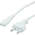 VRIJEDNI kabel napajanja Euro ravni utikač na C7, 2-polni, bijeli, 1 m Value 19.99.2090 struja kabel za napajanje bijela 1.00 m