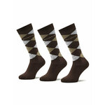 Set od 3 para unisex visokih čarapa Horka Riding Socks 145450 Ch Dk.Brown/Beige