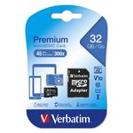 MEMORIJSKA KARTICA VERBATIM #44083 MICRO SDHC 32GB Class10 + 1 adapter