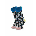 Dječje visoke čarape Happy Socks KMIL01-9300 Crna