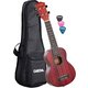 Cascha HH 2263 Premium Soprano ukulele Crvena